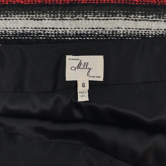 {Milly} Tweed Metallic Mohair Striped Mini Skirt - Picture 6 of 8